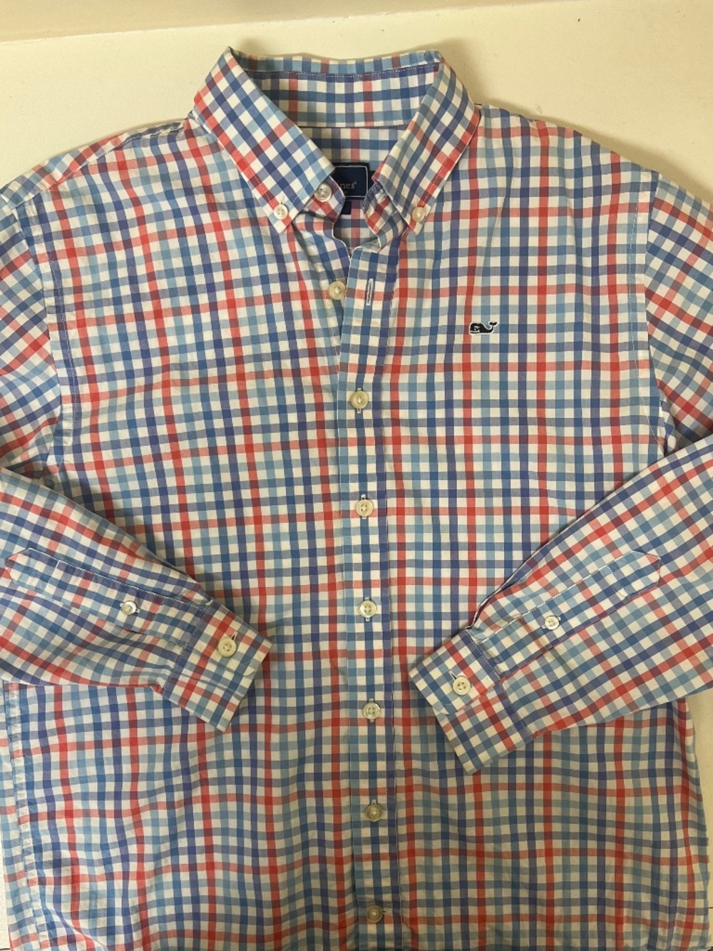 Vineyard Vines Plaid Button Down Shirt Boys Large (Youth)